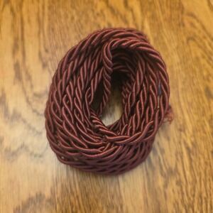 Mahogany Maroon 6yd Twisted Decorative Cord Trim Lustrous Rope Upholstery Crafts